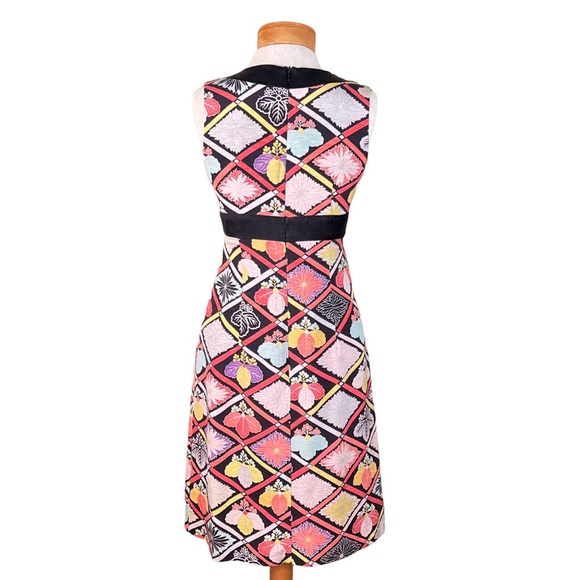 Trina Turk Linen & Silk Blend Sleeveless Midi Cocktail Wedding Formal Dr… - Picture 6 of 13